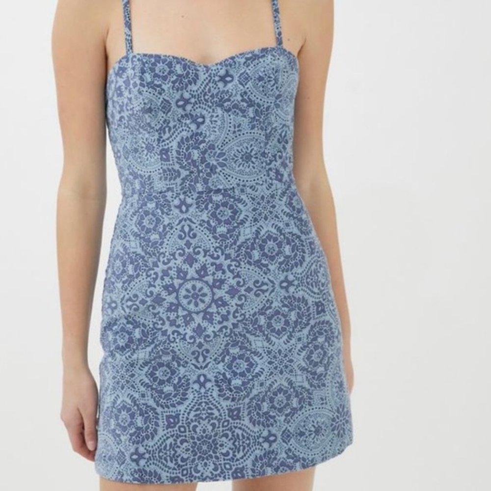 NWT Urban Outfitters blue corduroy dress